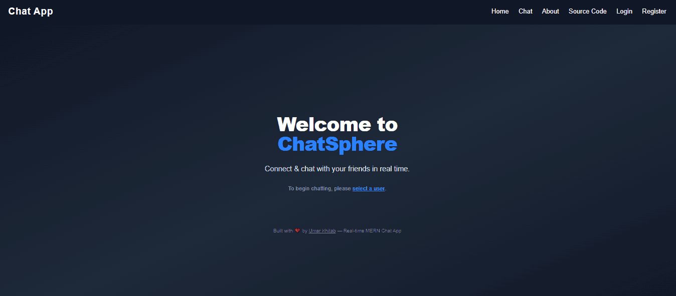 Screenshot of Real-time Chat Application